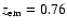 $\emph{z}_{\rm em}=0.76$