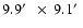 $9.9\hbox{$^\prime$ }~\times~9.1\hbox{$^\prime$ }$