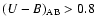 $(U-B)_{\rm AB}>0.8$