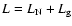 $L=L_{\rm N}+L_{\rm g}$