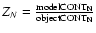 $Z_N = \frac{\rm modelCONT_N}{\rm objectCONT_N}$