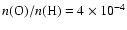 $n({\rm O})/n({\rm H})=4 \times 10^{-4}$