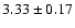 $3.33\pm0.17$