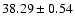 $38.29\pm0.54$