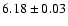 $6.18\pm0.03$