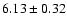 $6.13\pm0.32$
