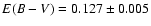 $ {E(B-V)}=0.127\pm0.005$
