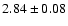 $2.84\pm0.08$