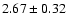 $2.67\pm0.32$