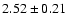 $2.52\pm0.21$