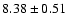 $8.38\pm0.51$