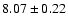 $8.07\pm0.22$