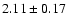 $2.11\pm0.17$