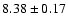 $8.38\pm0.17$