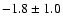 $ -1.8\pm 1.0$