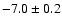 $ -7.0\pm 0.2$
