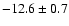 $ -12.6\pm 0.7$