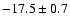 $ -17.5\pm 0.7$