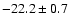 $ -22.2\pm 0.7$