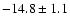 $ -14.8\pm 1.1$
