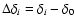 $\Delta\delta_i=\delta_i-\delta_0$