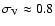 $\sigma_{\rm V}\approx0.8$