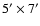 $5^{\prime}\times7^{\prime}$