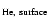 $_{\rm He,~surface}$
