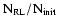 $ {^{}{\rm N}_{\rm RL}/^{}{\rm N}_{\rm init}}$