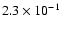 $2.3\times10^{-1}$