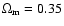 $\Omega_{\rm m} = 0.35$