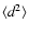 $\langle d^2 \rangle$