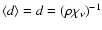 $\langle d \rangle = d =(\rho\chi_\nu)^{-1}$
