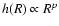 $h(R)\propto R^p$