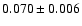 $0.070\pm0.006$
