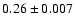 $0.26\pm0.007$