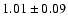 $1.01\pm 0.09$