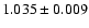 $1.035\pm 0.009$