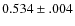 $0.534\pm .004$