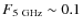 $F_{5~{\rm GHz}} \sim 0.1$