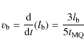 \begin{displaymath}v_{\rm b}=\frac{\rm d}{{\rm d}t}(l_{\rm b})=\frac{3l_{\rm b}}{5t_{\rm MQ}}
\end{displaymath}