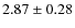 $2.87 \pm 0.28$