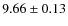 $9.66 \pm 0.13$