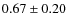 $0.67 \pm 0.20$