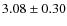 $3.08 \pm 0.30$