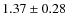 $1.37 \pm 0.28$
