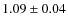 $1.09 \pm 0.04$