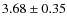 $3.68 \pm 0.35$