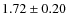 $1.72 \pm 0.20$