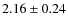 $2.16 \pm 0.24$